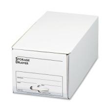 Sparco File Storage Drawer - External Dimensions: 15.5'' Width x 23.3'' Depth x 10.3''Height - Media Size Supported: Legal - Light Duty - Stackable - White - For File - Recycled - 6 / Carton