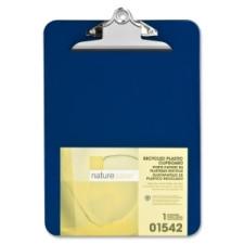 Nature Saver Recycled Clipboard - 1'' Clip Capacity - 8.50'' x 12'' - Heavy Duty - Plastic - Blue