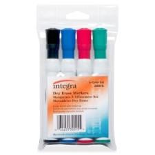 Integra Dry Erase Marker - Chisel Marker Point Style - Assorted Ink - 4 / Set