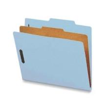 Sparco Classification Folder - Letter - 8 1/2'' x 11'' Sheet Size - 1 Divider(s) - Blue - Recycled - 10 / Box