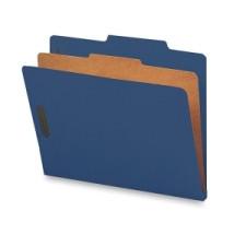Sparco Colored Classification Folder - Letter - 8 1/2'' x 11'' Sheet Size - 1 Divider(s) - Blue - Recycled - 10 / Box