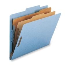 Sparco Classification Folder - Letter - 8 1/2'' x 11'' Sheet Size - 2 Divider(s) - Blue - Recycled - 10 / Box
