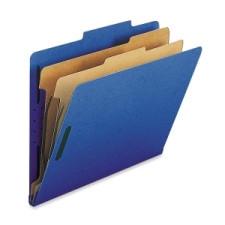Sparco Classification Folder - Letter - 8 1/2'' x 11'' Sheet Size - 2 Divider(s) - Dark Blue - Recycled - 10 / Box