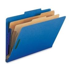 Sparco Classification Folder - Legal - 8 1/2'' x 14'' Sheet Size - 2 Divider(s) - Dark Blue - Recycled - 10 / Box