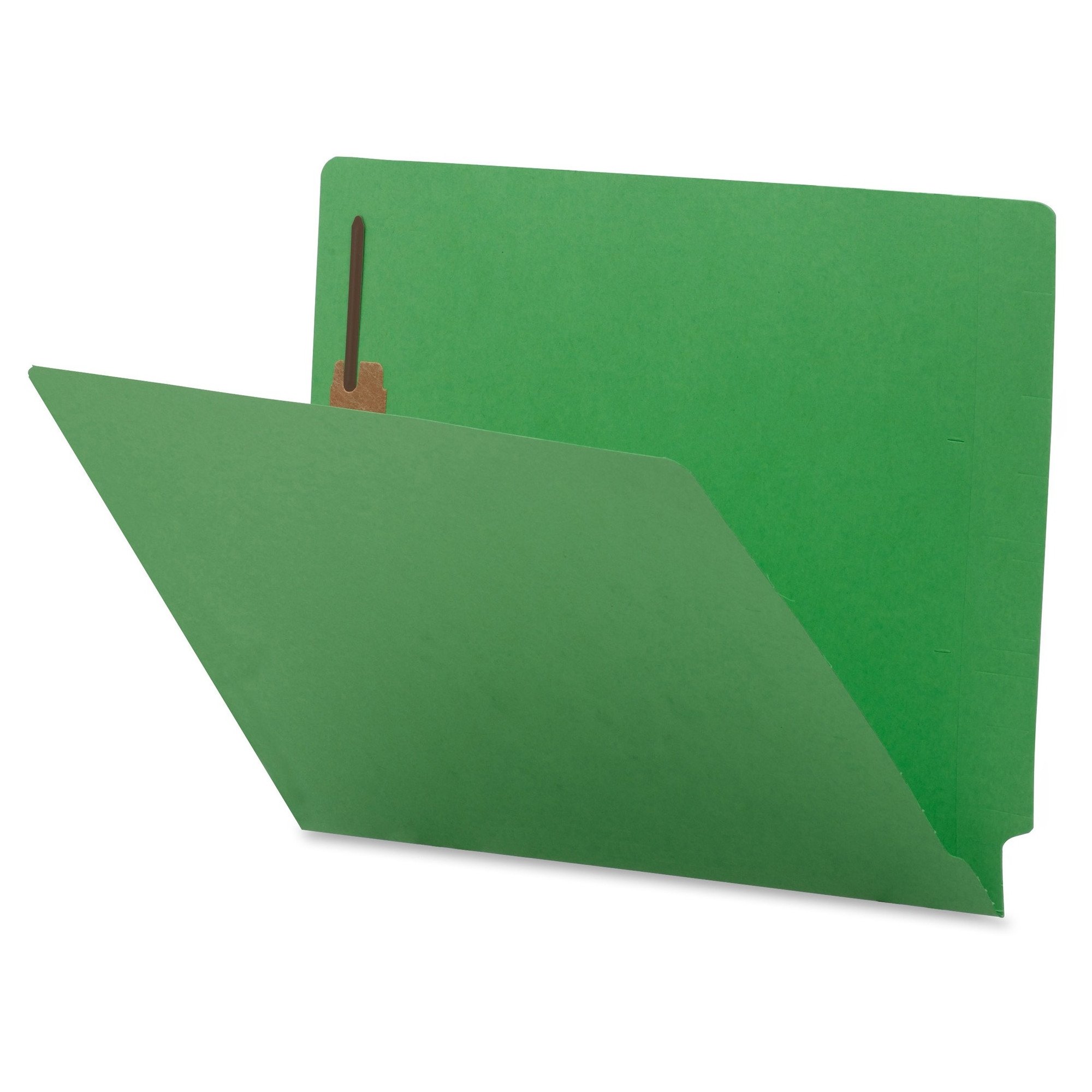 Sparco Green Colored End Tab Fastener Folder