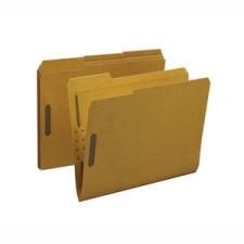 Sparco Fastener Folder - Letter - 8 1/2'' x 11'' Sheet Size - 2 Fastener(s) - Top Tab Location - Kraft - Recycled - 50 / Box