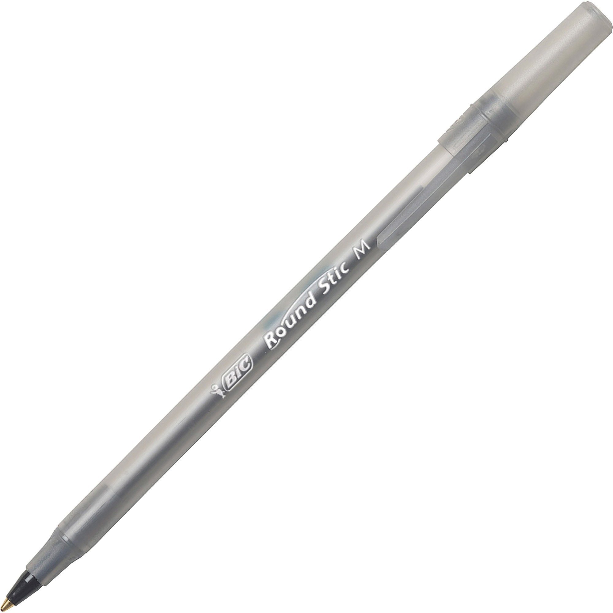 BIC Medium Black Round Stic Ballpoint Pen - 60/box