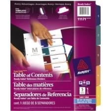 Avery Easy Edit Index Divider - 5 Tab(s) - 1 Tab(s)/Set - Multicolor