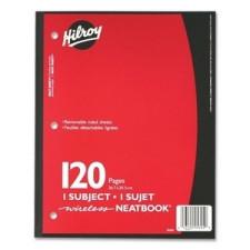 Hilroy Neatbooks One Subject Notebook - 120 Sheets - Printed - 8'' (203.2 mm) x 10.5'' (266.7 mm) - Assorted Paper - 1 / Each