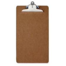 Saunders Recycled Two Sided Clipboard - 1'' Clip Capacity - 8.50'' x 14'' - Hardboard - Brown