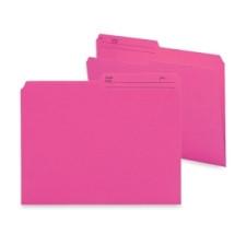 Smead Reversible File Folder 10368 - Letter - 8 1/2'' x 11'' Sheet Size - 3/4'' Expansion - 1/2 Tab Cut - Top Tab Location - 11 pt. Folder Thickness - Dark Pink - Recycled - 100 / Box