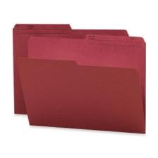 Smead Reversible File Folder 10369 - Letter - 8 1/2'' x 11'' Sheet Size - 3/4'' Expansion - 1/2 Tab Cut - Top Tab Location - 11 pt. Folder Thickness - Maroon - Recycled - 100 / Box