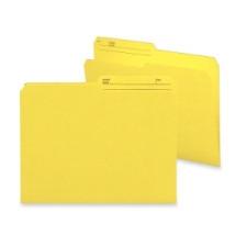 Smead Reversible File Folder 10374 - Letter - 8 1/2'' x 11'' Sheet Size - 3/4'' Expansion - 1/2 Tab Cut - Top Tab Location - 11 pt. Folder Thickness - Yellow - Recycled - 100 / Box