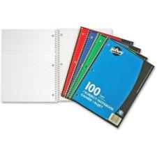 Hilroy Executive Coil One Subject Notebook - 100 Sheets - Printed - Wire Bound - 8'' (203.2 mm) x 10.5'' (266.7 mm) - Assorted Paper - 1 / Each