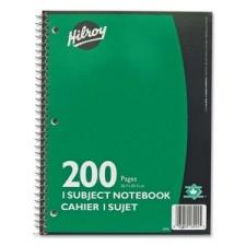 Hilroy Executive Coil One Subject Notebook - 200 Sheets - Printed - Wire Bound - 8'' (203.2 mm) x 10.5'' (266.7 mm) - Assorted Paper - 1 / Each