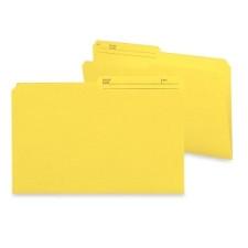 Smead Reversible File Folder 15374 - Legal - 3/4'' Expansion - 1/2 Tab Cut - Top Tab Location - 11 pt. Folder Thickness - Yellow - Recycled - 100 / Box