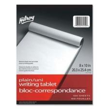 Hilroy Social Stationery Writing Tablets Notebook - 100 Sheets - Plain - 8'' (203.2 mm) x 10'' (254 mm) - White Paper - 1 / Each
