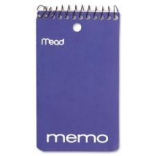 Mead Coil Memo Notebook - 60 Sheets - Printed - Wire Bound - 15 lb Basis Weight - 3'' (76.2 mm) x 5'' (127 mm) - White Paper - 1Pack