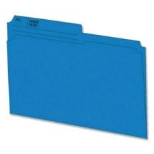Hilroy Colored File Folder - Letter - 8 1/2'' x 11'' Sheet Size - 1/2 Tab Cut - 10.5 pt. Folder Thickness - Blue - Recycled - 100 / Box