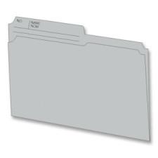 Hilroy Reversible File Folder - Letter - 1/2 Tab Cut - 10.5 pt. Folder Thickness - Gray - Recycled - 100 / Box