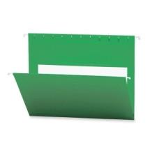 Smead Hanging File Folder with Interior Pocket 64428 - Letter - 11 3/4'' x 9 1/4'' Sheet Size - Vinyl - Dark Green - Recycled - 25 / Box