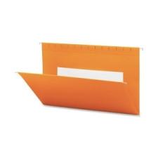 Smead Hanging File Folder with Interior Pocket 64485 - Legal - 14 3/4'' x 9 1/4'' Sheet Size - Vinyl - Orange - Recycled - 25 / Box