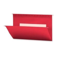 Smead Hanging File Folder with Interior Pocket 64488 - Legal - 14 3/4'' x 9 1/4'' Sheet Size - Vinyl - Red - Recycled - 25 / Box