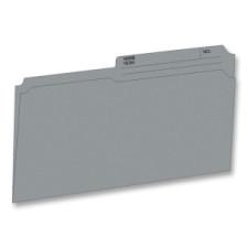 Hilroy Reversible File Folder - Legal - 8 1/2'' x 14'' Sheet Size - 1/2 Tab Cut - Top Tab Location - 10.5 pt. Folder Thickness - Gray - Recycled - 100 / Box