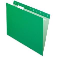 Pendaflex Oxford Colored Hanging File Folder - Letter - 8 1/2'' x 11'' Sheet Size - 1/5 Tab Cut - Green, Bright Green - Recycled - 25 / Box