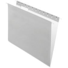Pendaflex Oxford Colored Hanging File Folder - Letter - 8 1/2'' x 11'' Sheet Size - 1/5 Tab Cut - Gray - Recycled - 25 / Box