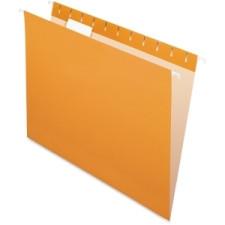 Pendaflex Oxford Hanging File Folder - Letter - 8 1/2'' x 11'' Sheet Size - 1/5 Tab Cut - Orange - Recycled