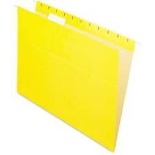 Pendaflex Oxford Colored Hanging File Folder - Letter - 8 1/2'' x 11'' Sheet Size - 1/5 Tab Cut - Yellow - Recycled - 25 / Box