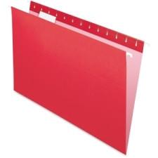 Pendaflex Colored Hanging File Folder - Legal - 8 1/2'' x 14'' Sheet Size - 1 Pocket(s) - 1/5 Tab Cut - Red - Recycled - 25 / Box