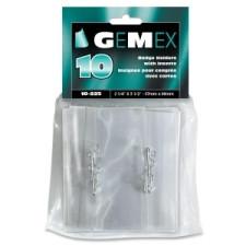 Gemex Prepunched Badge Holder with Pin - 2.3''  x 3.5'' Vinyl - 10/Pack