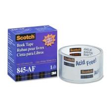 3M Scotch Transparent Book Tape - 1.50'' (38.1 mm) Width x 15 yd (13.7 m) Length - 3'' Core - Writable Surface - 1 Each - Clear