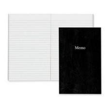 Blueline Side Opening Memo Book - 192 Sheets - Printed - Perfect Bound 7.5'' (190.5 mm) x 4.8'' (120.7 mm) - Black Cover - Recycled - 1Each