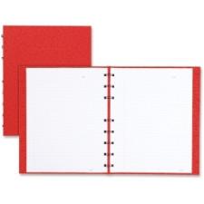 Blueline NotePro Ostrich Twin-Wire Notebook - 192 Sheets - Printed - Perfect Bound 9.3'' (235 mm) x 7.3'' (184.2 mm) - Red Cover Textured - Recycled - 1Each