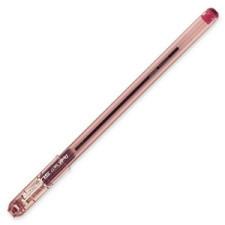 Pentel Superb Ballpoint Pen - Fine Pen Point Type - 0.3 mm Pen Point Size - Refillable - Red Ink - Transparent Barrel - 1 Each