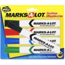 Avery Marks-A-Lot Whiteboard Dry Erase Marker - Chisel Marker Point Style - Black, Red, Blue, Green Ink - 4 Set