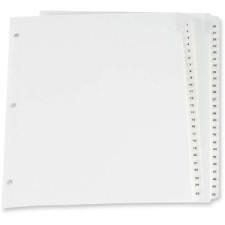 Oxford Preprinted Lamin Tab Index Divider - Printed 1-50 - 8.50'' Divider Width x 11'' Divider Length - Letter - White Mylar Tab - 50 / Set