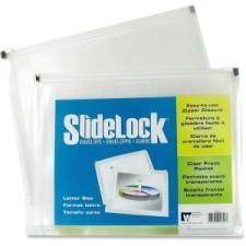 Winnable Poly Side Lock Zip Envelopes - Vinyl - 10'' x 13'' - 1 Each - Clear
