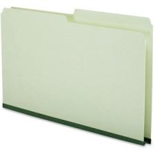 Pendaflex Top Tab File Folder - Legal - 8 1/2'' x 14'' Sheet Size - 22 pt. Folder Thickness - Pressboard - Green - Recycled - 50 / Box