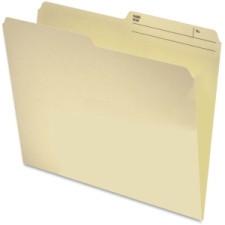Pendaflex Reversible Top Tab File Folder - Letter - 8 1/2'' x 11'' Sheet Size - 9.5 pt. Folder Thickness - Manila - Recycled - 100 / Box