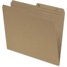 Pendaflex Reversible Top Tab File Folder - Letter - 8 1/2'' x 11'' Sheet Size - 10.5 pt. Folder Thickness - Kraft - Recycled - 100 / Box