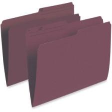 Pendaflex Single Top Vertical Maroon/Red File Folder - Letter Size - 100 / Box