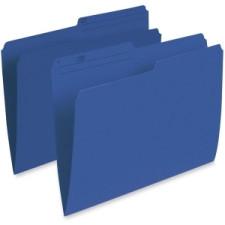 Pendaflex Single Top Vertical Navy Blue File Folder - Letter Size - 100 / Box