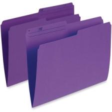 Pendaflex Top Vertical Coloured File Folder - Letter - 8 1/2'' x 11'' - 1/2 Tab Cut - Violet - 100/Box
