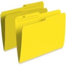Pendaflex Single Top Vertical Yellow File Folder - Letter Size - 100 / Box