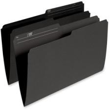 Pendaflex Top Vertical Black File Folder - Legal - 8 1/2'' x 14'' - 1/2 Tab Cut - 100/Box