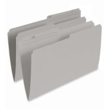 Pendaflex Single Top Vertical Colored File Folder - Gray - Legal - 100/Box